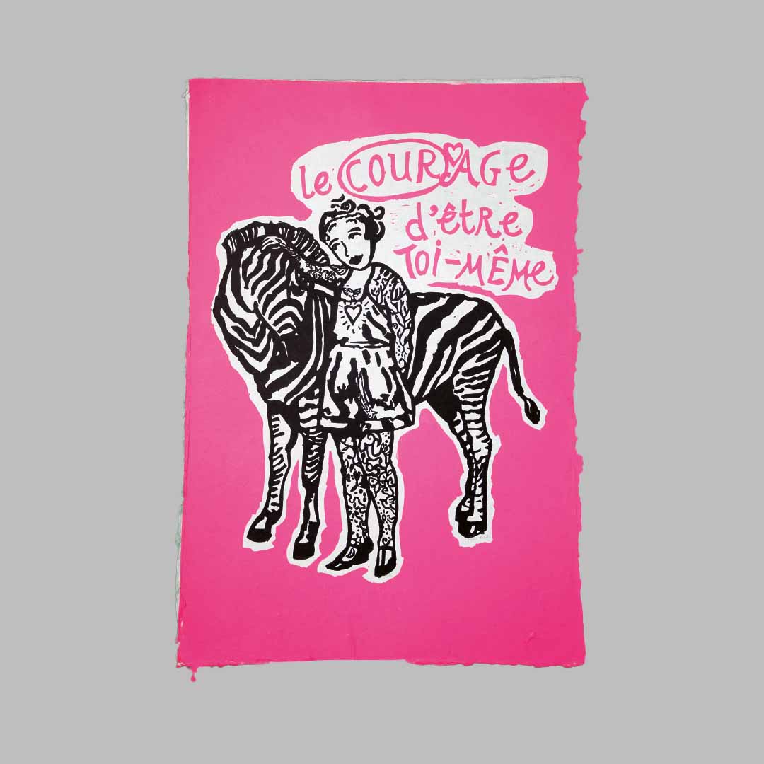 A1 Courage pink, mulberry 55x70 cm, 129,6x 27,6 inch €229- 70 pc - 1080X1080_